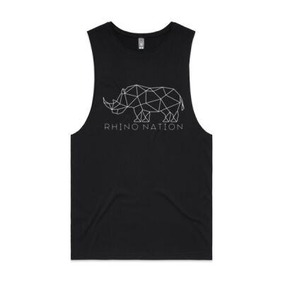 Rhino Nation Black Mens Tank Thumbnail