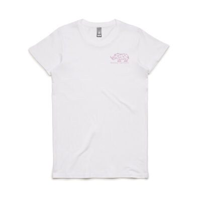 Rhino Nation Womens White Tee Thumbnail